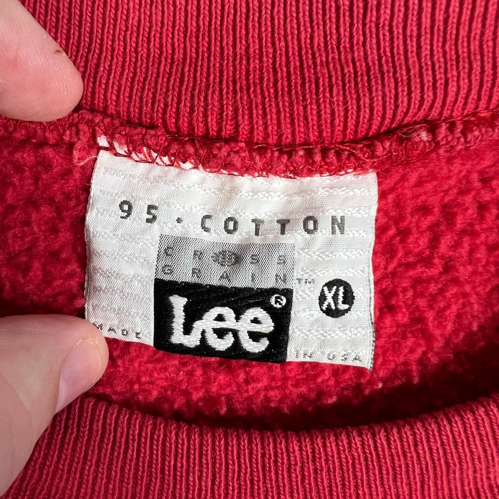 VTG Lee‎ Cross Grain Sweatshirt Mens XL 1990s Heavy Cotton Douglas Fir Tree USA - Picture 4 of 9